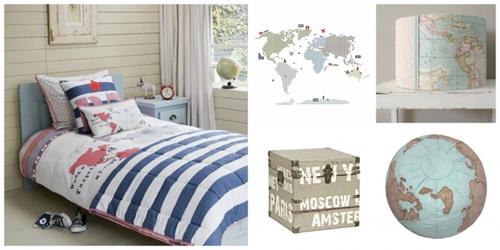 wereldkaart kinderkamer