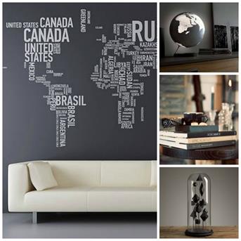 wereldkaart interieur