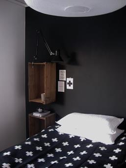 slaapkamer zwartwit
