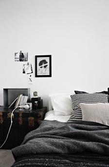 zwartwit slaapkamer