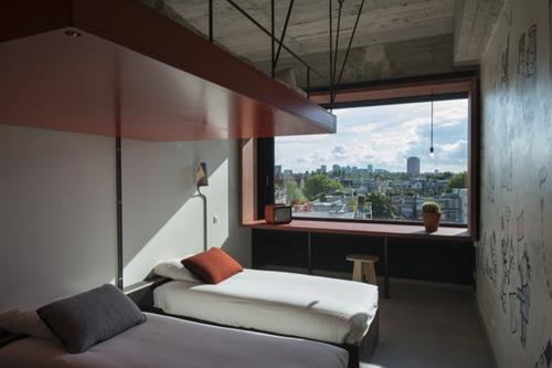 Hotelkamer in het Volkshotel Amsterdam 2014