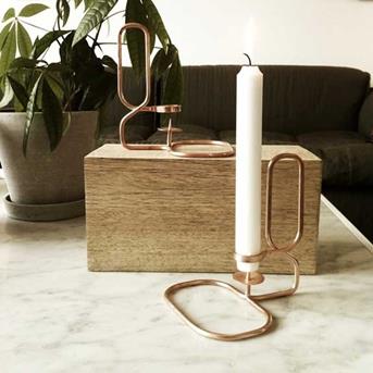 koperen kaarsenstandaard