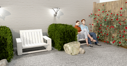 1425.00.000 GardenBench 800 LoveSeat WhiteWash AI-04