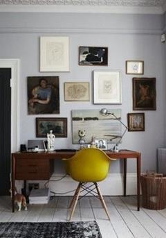 eames geel stoel