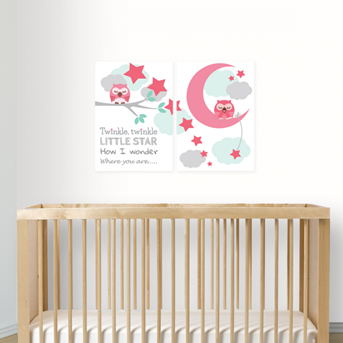 poster-kinderkamer-twinkle-twinkle-little-star-pink-set-van-2