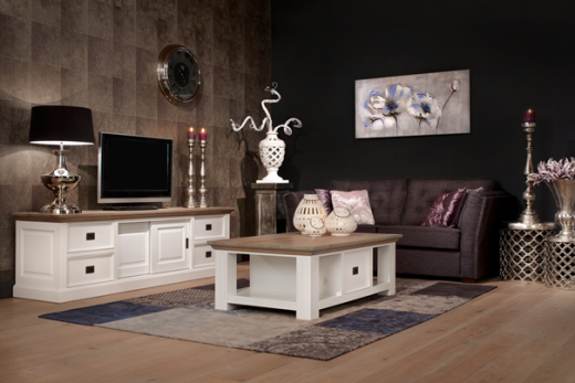 Samenpersen grafiek Verbinding Donkere aankleding en witte meubels zorgen voor een warme uitstraling -  Interieur Inspiratie