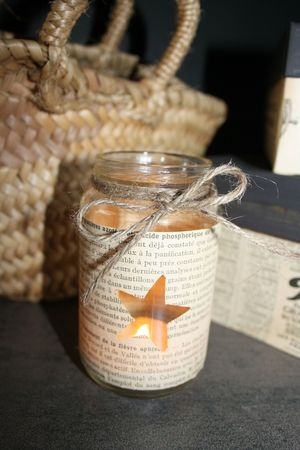 zelfmaken sterren waxinelichthouder