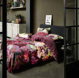 dekbedovetrek marsala bloemen