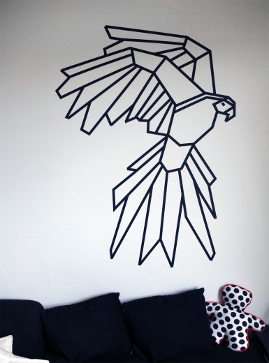 vogel op de muur