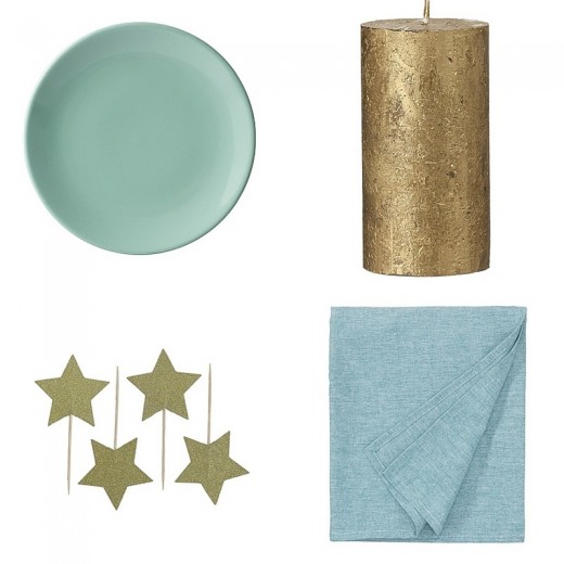 gouden kersttafel