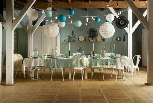 kersttafel blauw