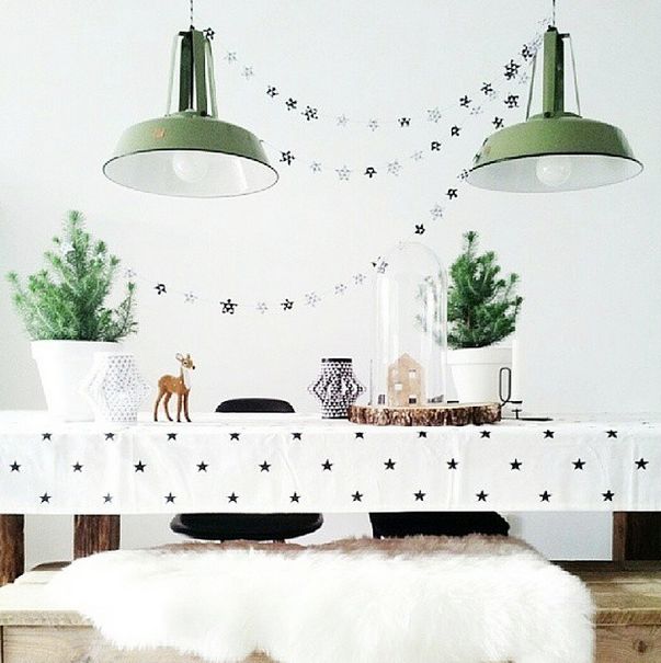 kersttafel zwart wit