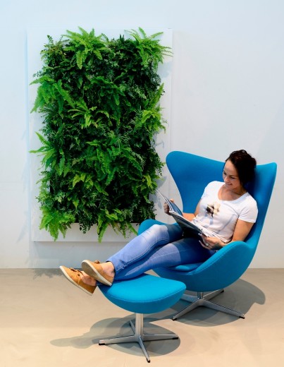 groen aan de wand