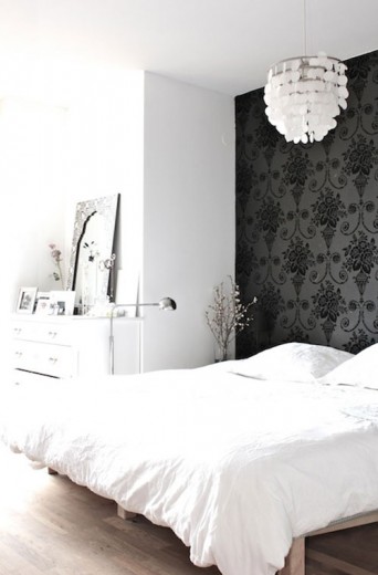 slaapkamer-zwarte-behang-barok