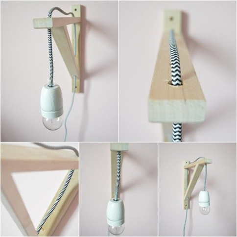 diy houten lamp