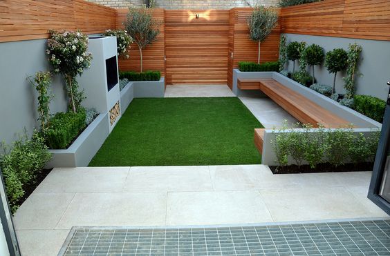 kunstgras moderne tuin