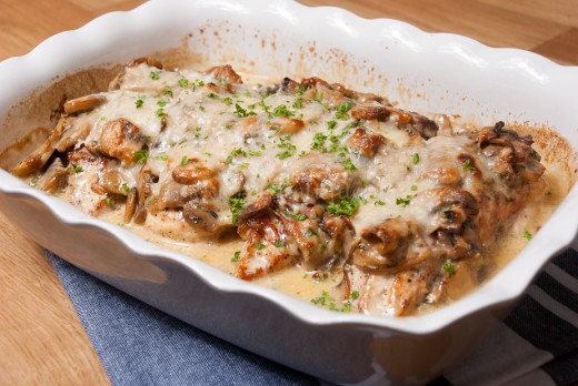 kip champignon schotel