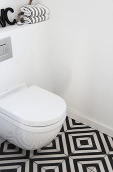 zwart wit toilet
