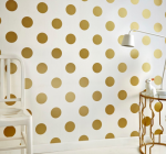 behang gouden dots