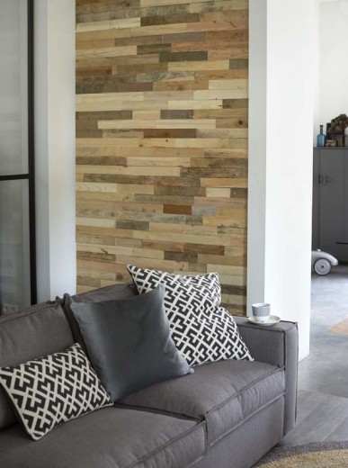 hout aan de wand