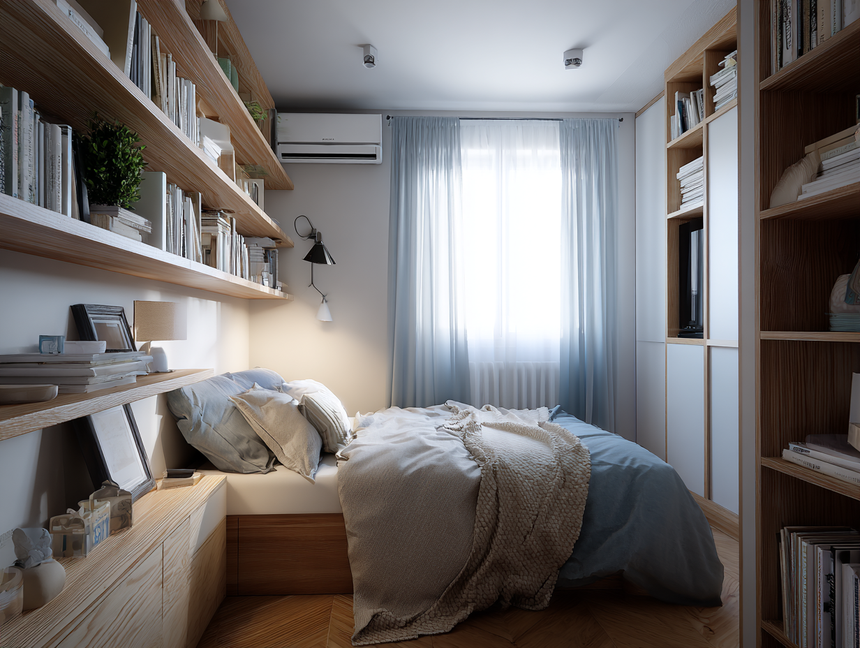 hoe richt ik een kleine slaapkamer in?